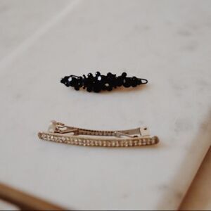 Bundle of (2) Jewel Rhinestone Hair Clips